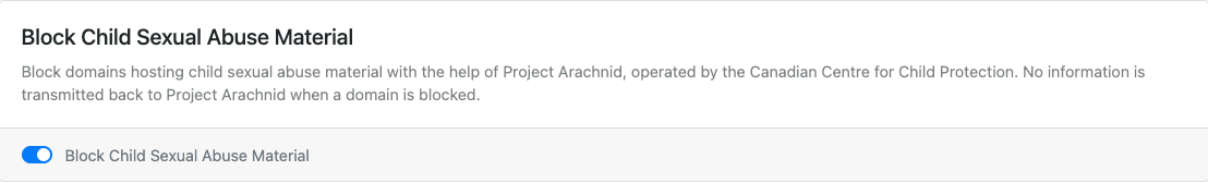 Block Child Sexual Abuse Material