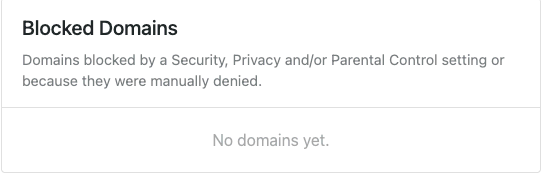 Blocked Domains