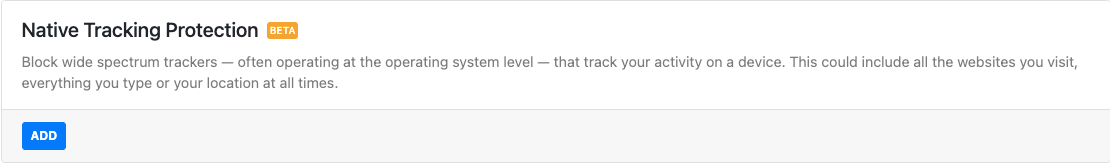 Native Tracking Protection