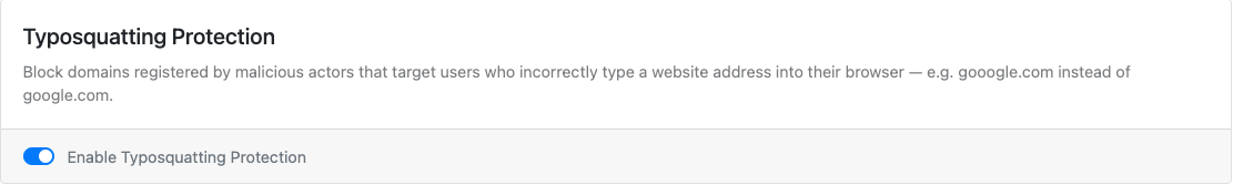 Typosquatting Protection